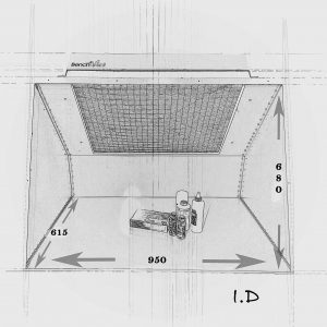 BV100H - A1 Hooded Recirculatory Spray Booth Sektch