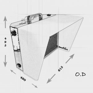 BV260S Recirculating Desktop Spray Booth Sketch