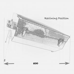 BV260S Recirculating Desktop Spray Booth Reclining sketch