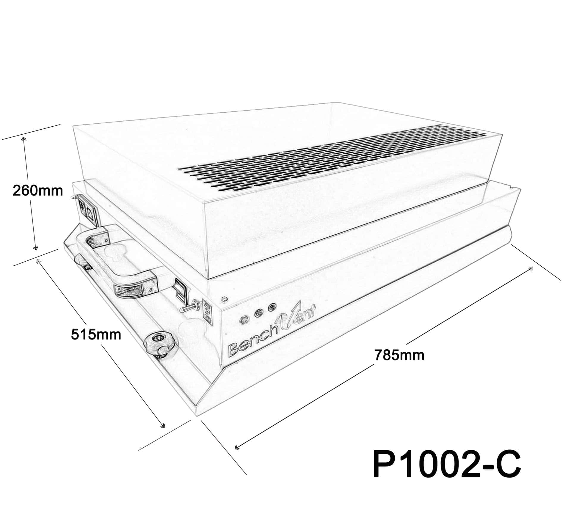 P1002-C FLAT dimensions