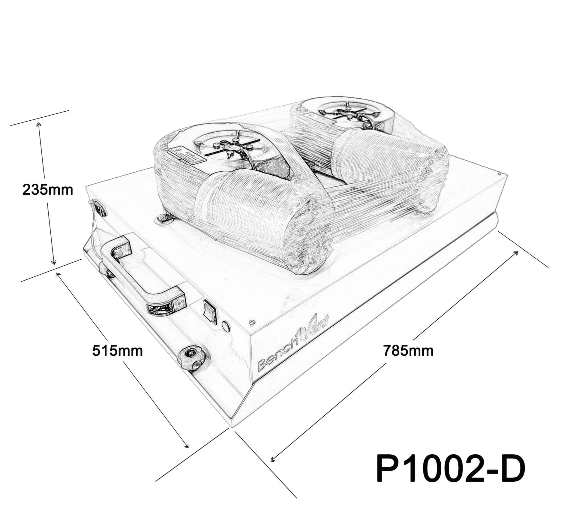 P1002-D FLAT dimensions