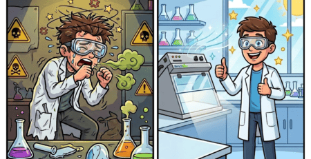 Cartoon BV930H-C in a lab before and after